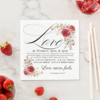 1 Corinthians 13:4-8 Love is Patient Bible Floral