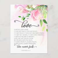 1 Corinthians 13:4-8 Love is Patient Pink Magnolia