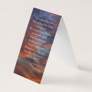 1 Corinthians 13; 4-8a Inspirational Business Card