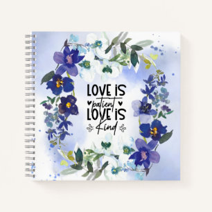 1 Corinthians 13:4 Love is Patient Bible Verse Notebook