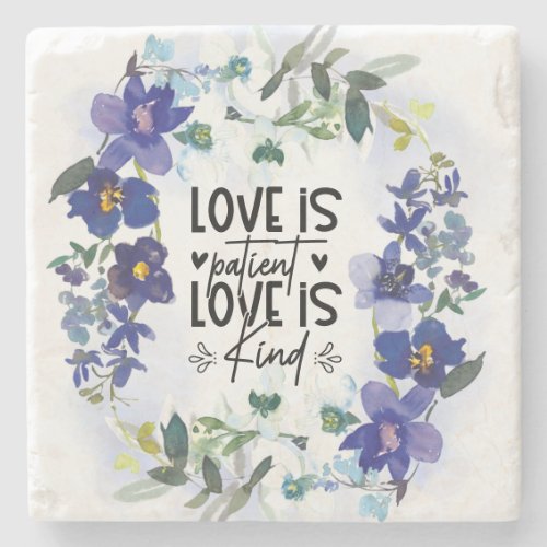 1 Corinthians 134 Love is Patient Bible Verse  Stone Coaster