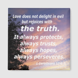 1 Corinthians 136 7 Magnet