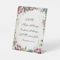 1 Corinthians 13:7-8 Love never fails Floral