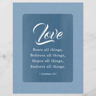 1 Corinthians 13:7 Love Bears All Things