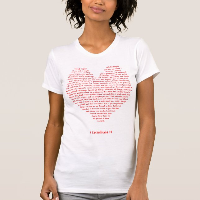 1 Corinthians 13 Heart T-Shirt (Front)