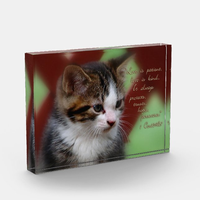 1 Corinthians 13 Inspirational Acrylic Award (Left)