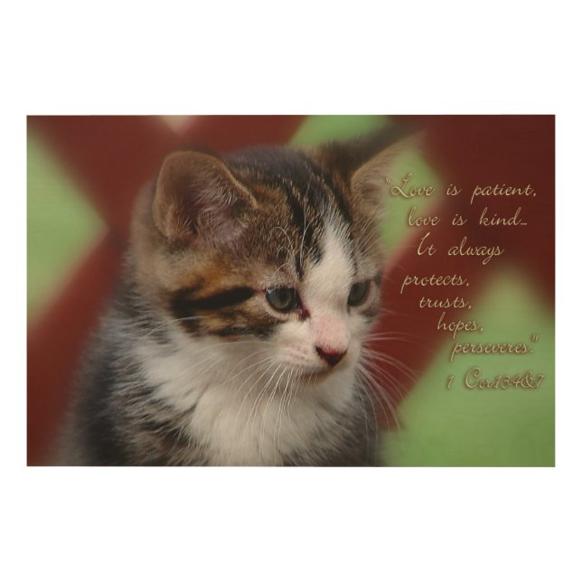 1 Corinthians 13 Inspirational Wood Wall Art (Front)