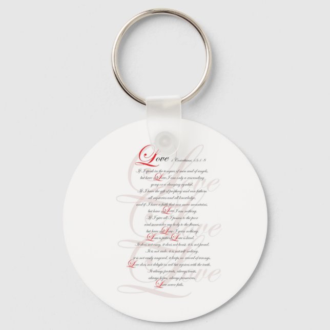 1 Corinthians 13 Keychain (Front)