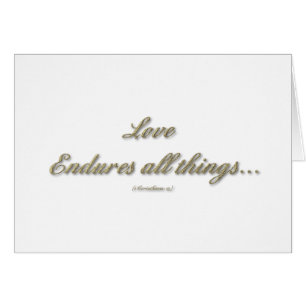 1 Corinthians 13 - Love Endures All Things Cards