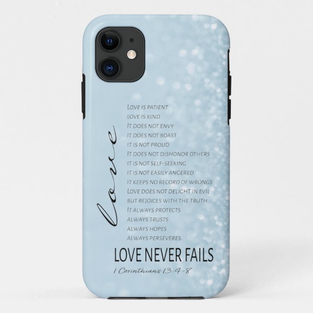 1 Corinthians 13 Love is Bible Verse Case-Mate iPhone Case (Back)