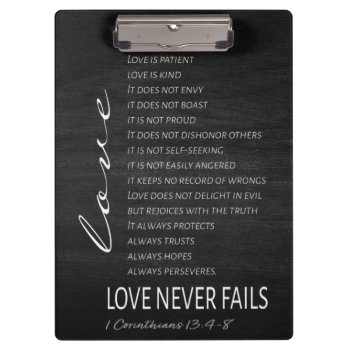 1 Corinthians 13 Love Is Bible Verse Clipboard by CandiCreations at Zazzle