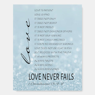 1 Corinthians 13 Love is Bible Verse Foam Board