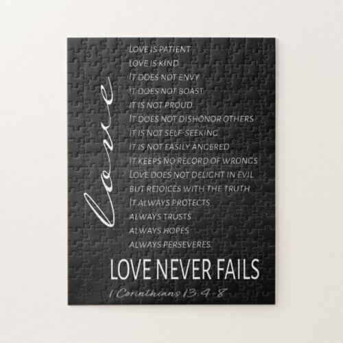 1 Corinthians 13 Love is Bible Verse Jigsaw Puzzle