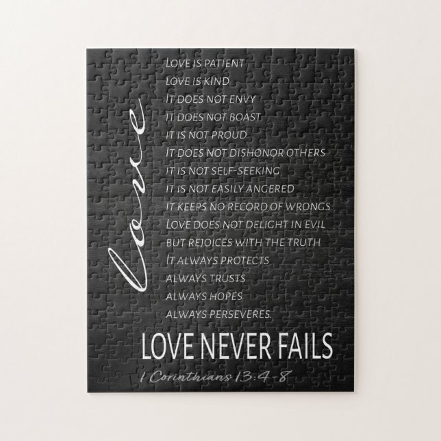 1 Corinthians 13 Love is Bible Verse Jigsaw Puzzle (Vertical)