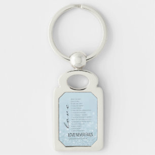 1 Corinthians 13 Love is Bible Verse Keychain