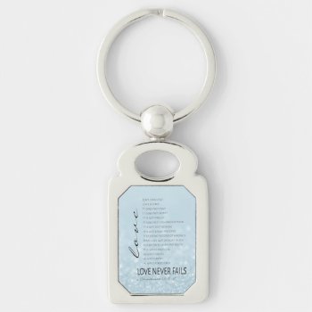 1 Corinthians 13 Love Is Bible Verse Keychain by CandiCreations at Zazzle