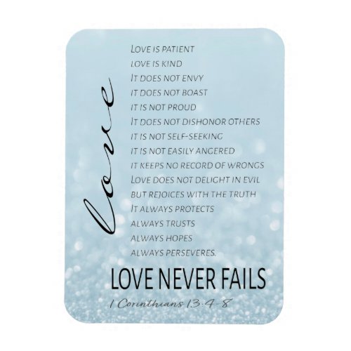 1 Corinthians 13 Love is Bible Verse Magnet