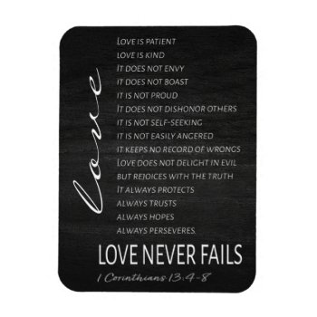 1 Corinthians 13 Love Is Bible Verse Magnet by CandiCreations at Zazzle