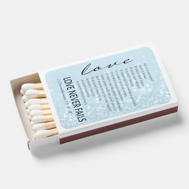1 Corinthians 13 Love is Bible Verse Matchboxes (Front Open)