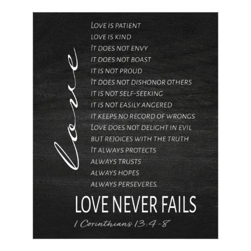 1 Corinthians 13 Love is Bible Verse Photo Print