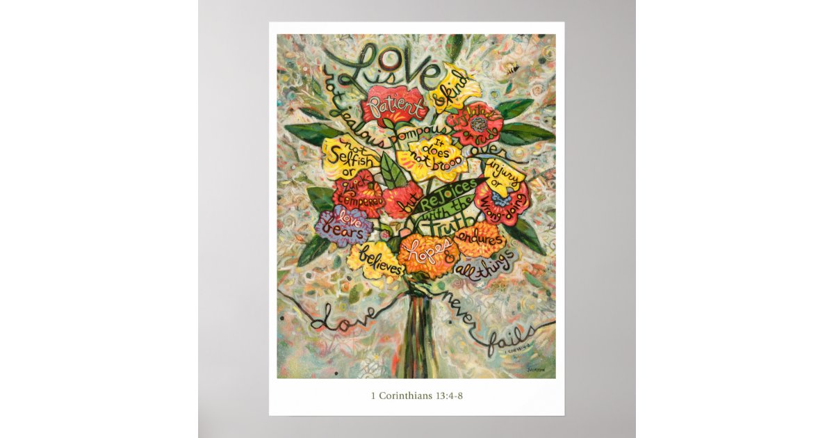 1 Corinthians 13, Love is Patient Poster | Zazzle