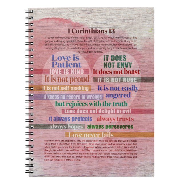 1 Corinthians 13 - Love Notebook (Front)