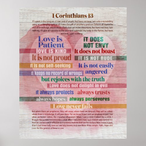 1 Corinthians 13 _ Love Poster