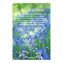 1 Corinthians 13, lovely bluebells poster