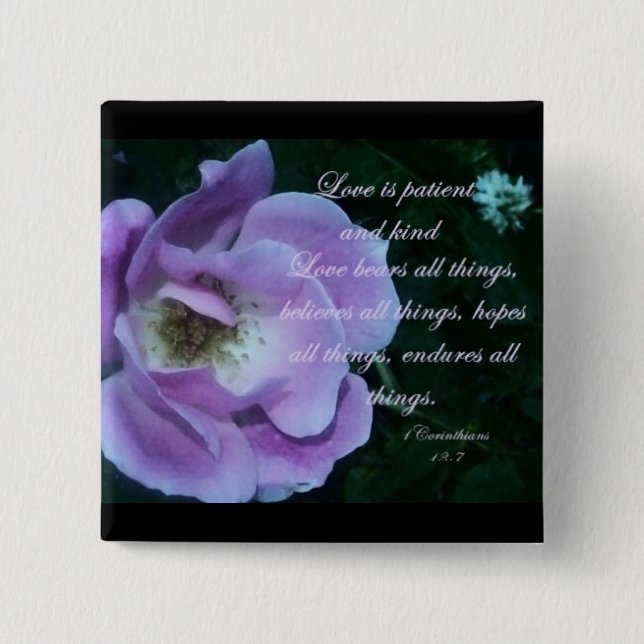 1 Corinthians 13 Pinback Button (Front)