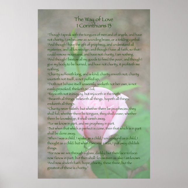 1 Corinthians 13 Poster (Front)