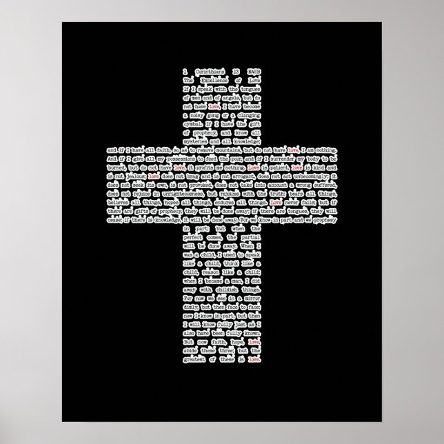 1 Corinthians 13 Poster (Front)