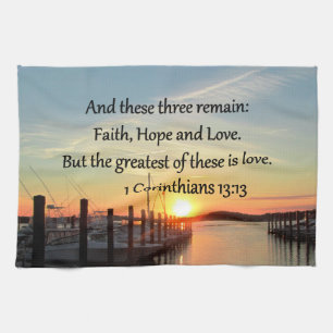 1 CORINTHIANS 13 SUNSET DESIGN KITCHEN TOWEL