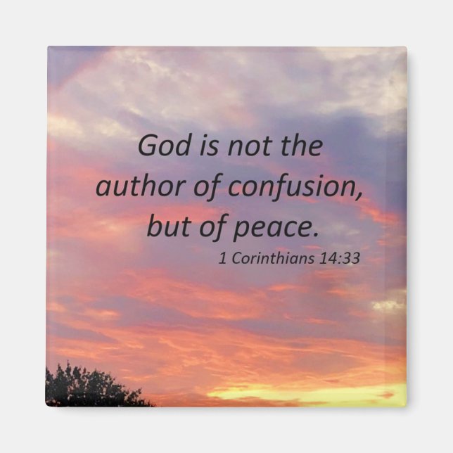 1 Corinthians 14:33 Magnet (Front)