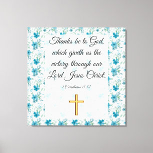 1 Corinthians 15:57 Canvas Print