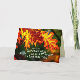 1 Corinthians 15:57 Thanks be to God! Card