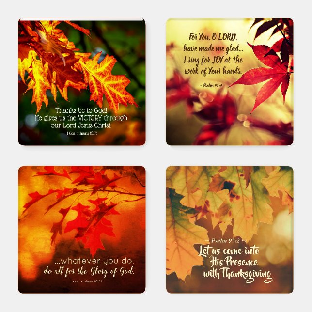 1 Corinthians 15:57 Thanks be to God! Coaster Set (Set)