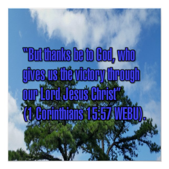 1 Corinthians 15:57 WEBU Poster (Front)