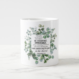 1 Corinthians 15:58 Inspirational Verse Eucalyptus Giant Coffee Mug