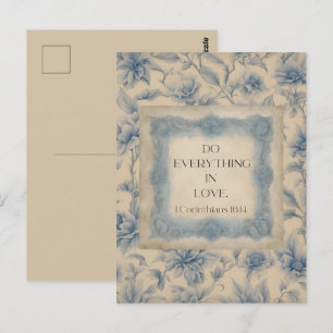 1 Corinthians 16:14 Do Everything in Love Vintage Postcard