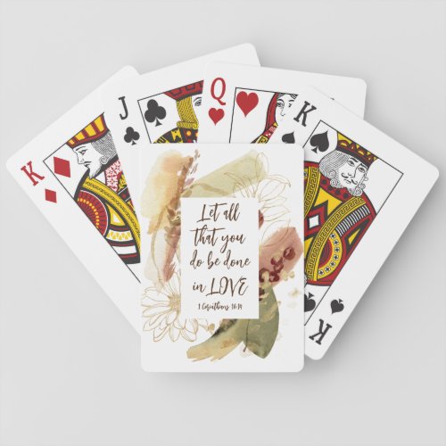 1 Corinthians 1614 Let all you do be done in Love Playing Cards
