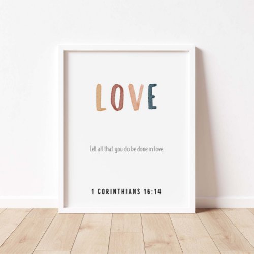 1 Corinthians  1614 Love poster