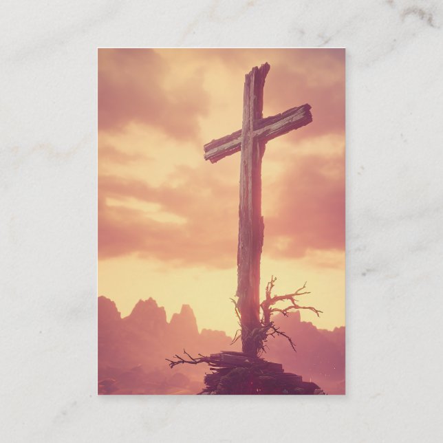 1 Corinthians 1:18–19 KJV Cards - Splintered Cross (Back)