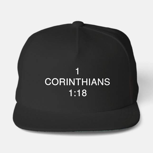 1 Corinthians 1 18 Power of God Scripture Snap Back Hat (Front)