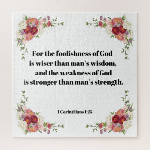 1 Corinthians 1:23 God's Foolishness Bible Verse Jigsaw Puzzle