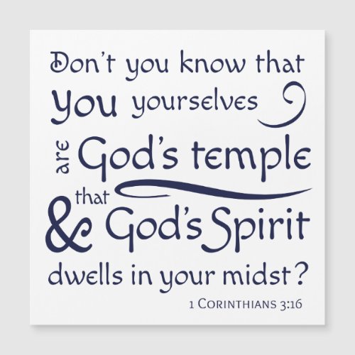 1 Corinthians 316 You are Gods Temple