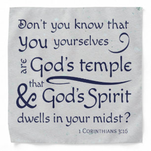 1 Corinthians 3:16 You are God's temple Bandana