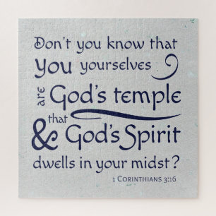 1 Corinthians 3:16 You are God's temple Jigsaw Puzzle