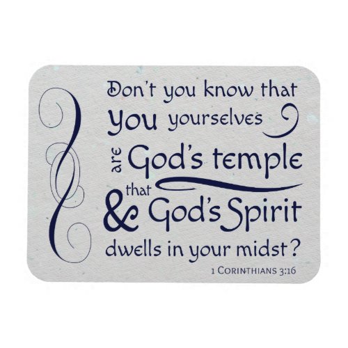 1 Corinthians 316 You are Gods temple Magnet