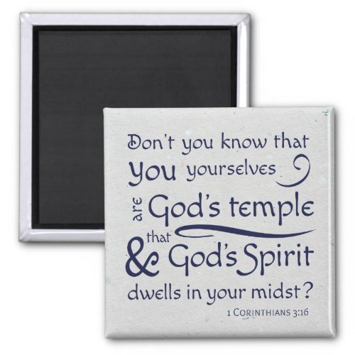 1 Corinthians 316 You are Gods temple Magnet