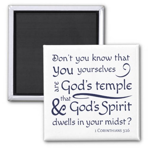 1 Corinthians 316 You are Gods Temple Magnet